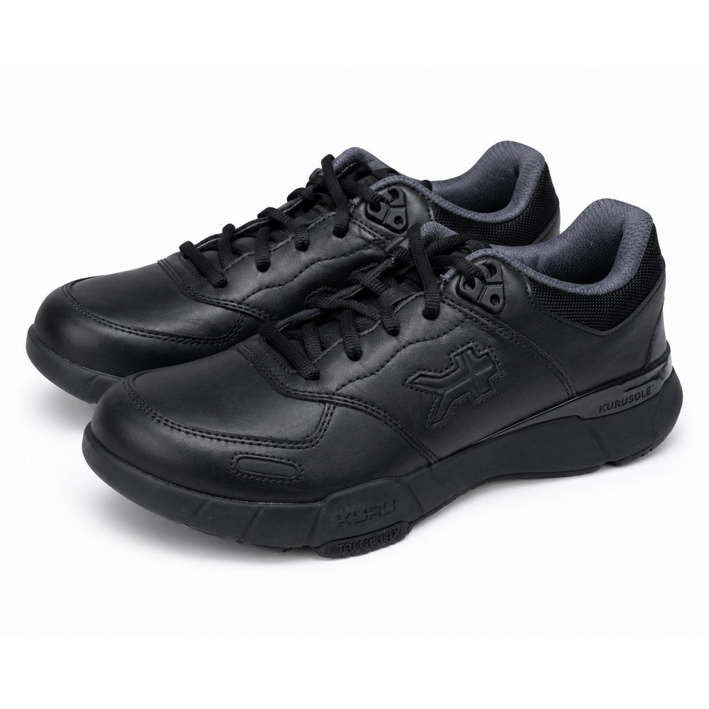 KURU Kinetic 2 Black Leather Women's Size 9 Anti-Slip Walking Shoes